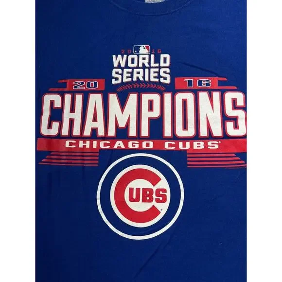 MLB Chicago Cubs 2016 World Series Champions Short Sleeve T-Shirt 2XL - Picture 3 of 7